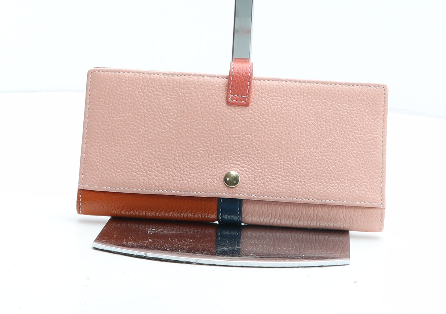 Nucelle Womens Multicoloured Colourblock Polyurethane Bow Tie Wallet Size M