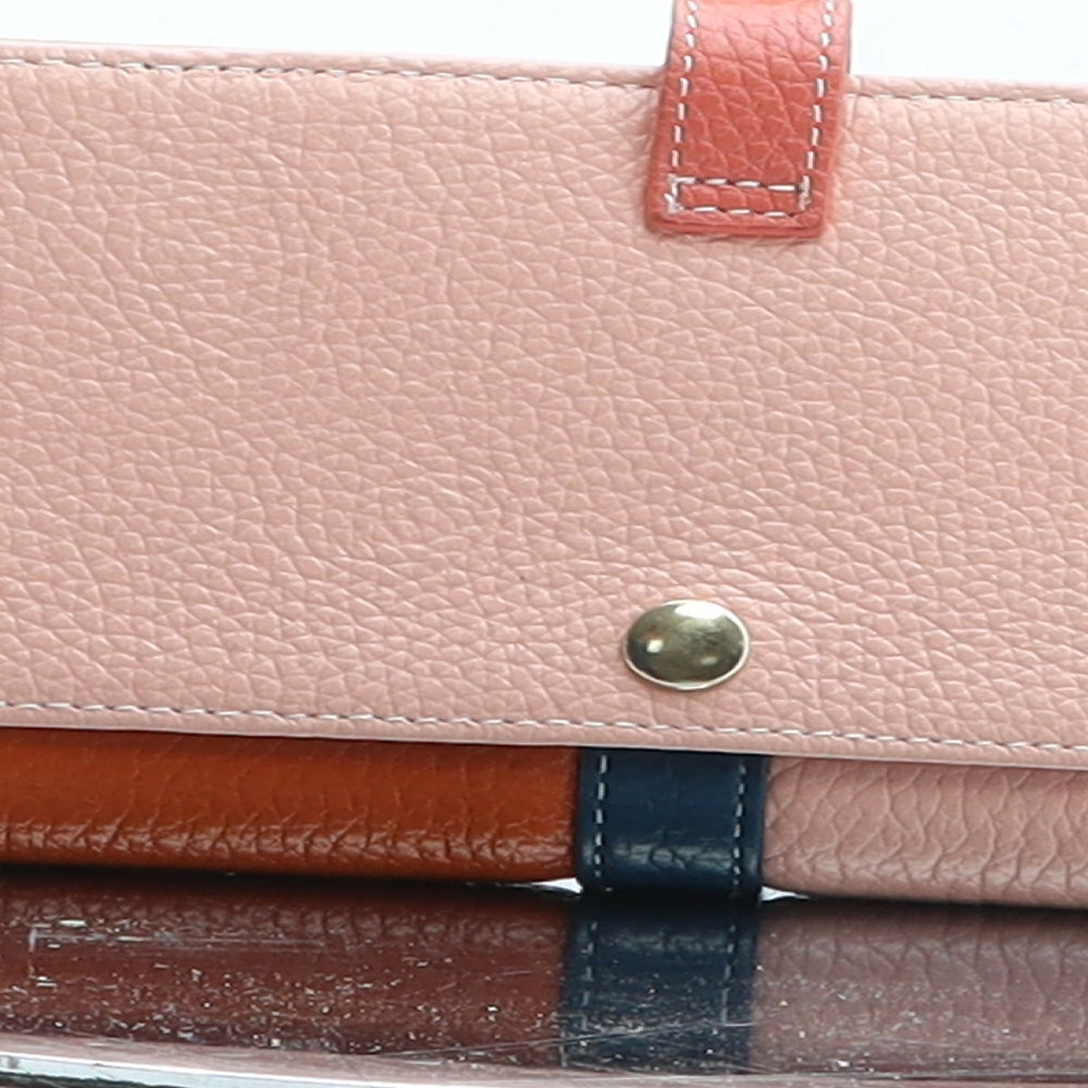 Nucelle Womens Multicoloured Colourblock Polyurethane Bow Tie Wallet Size M