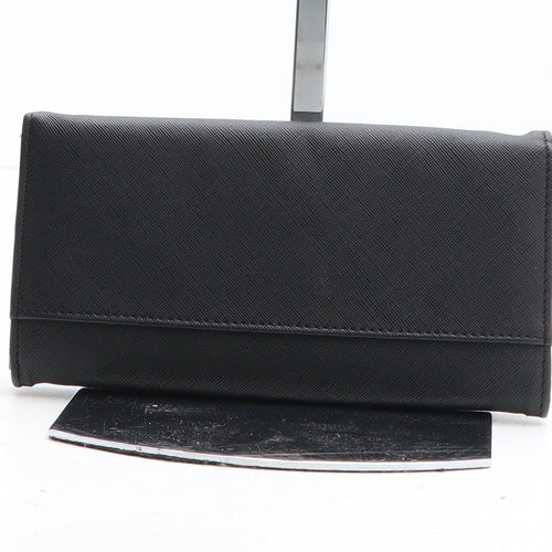 Preworn Womens Black Polyurethane Bow Tie Wallet Size M