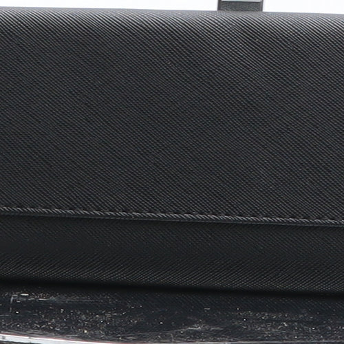 Preworn Womens Black Polyurethane Bow Tie Wallet Size M