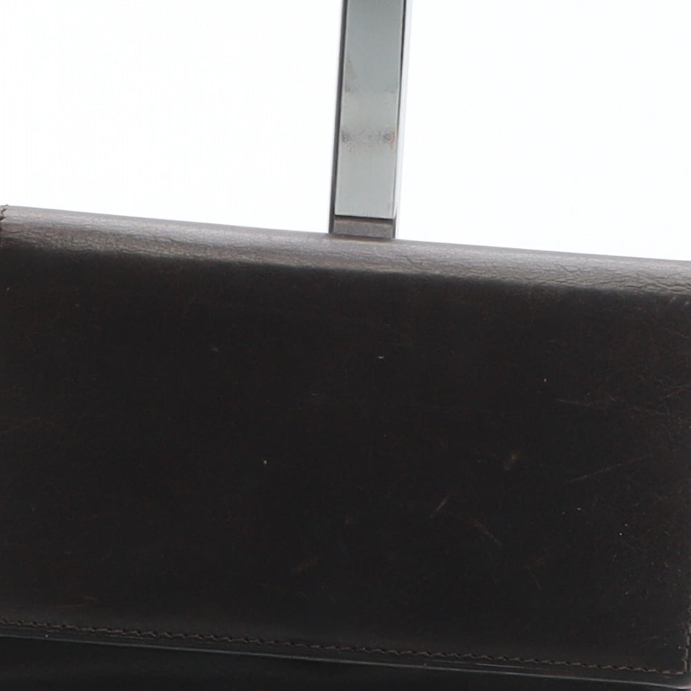 Preworn Womens Brown Polyurethane Bow Tie Wallet Size S