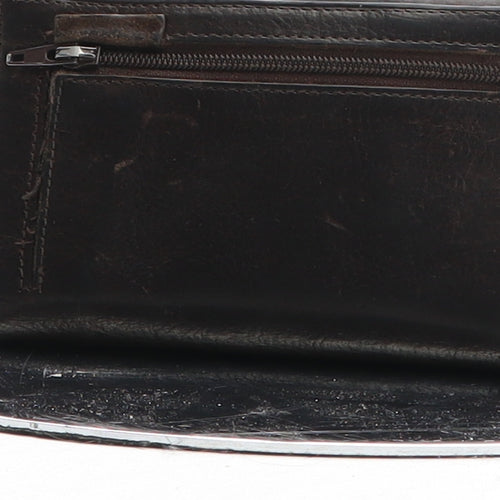 Preworn Womens Brown Polyurethane Bow Tie Wallet Size S