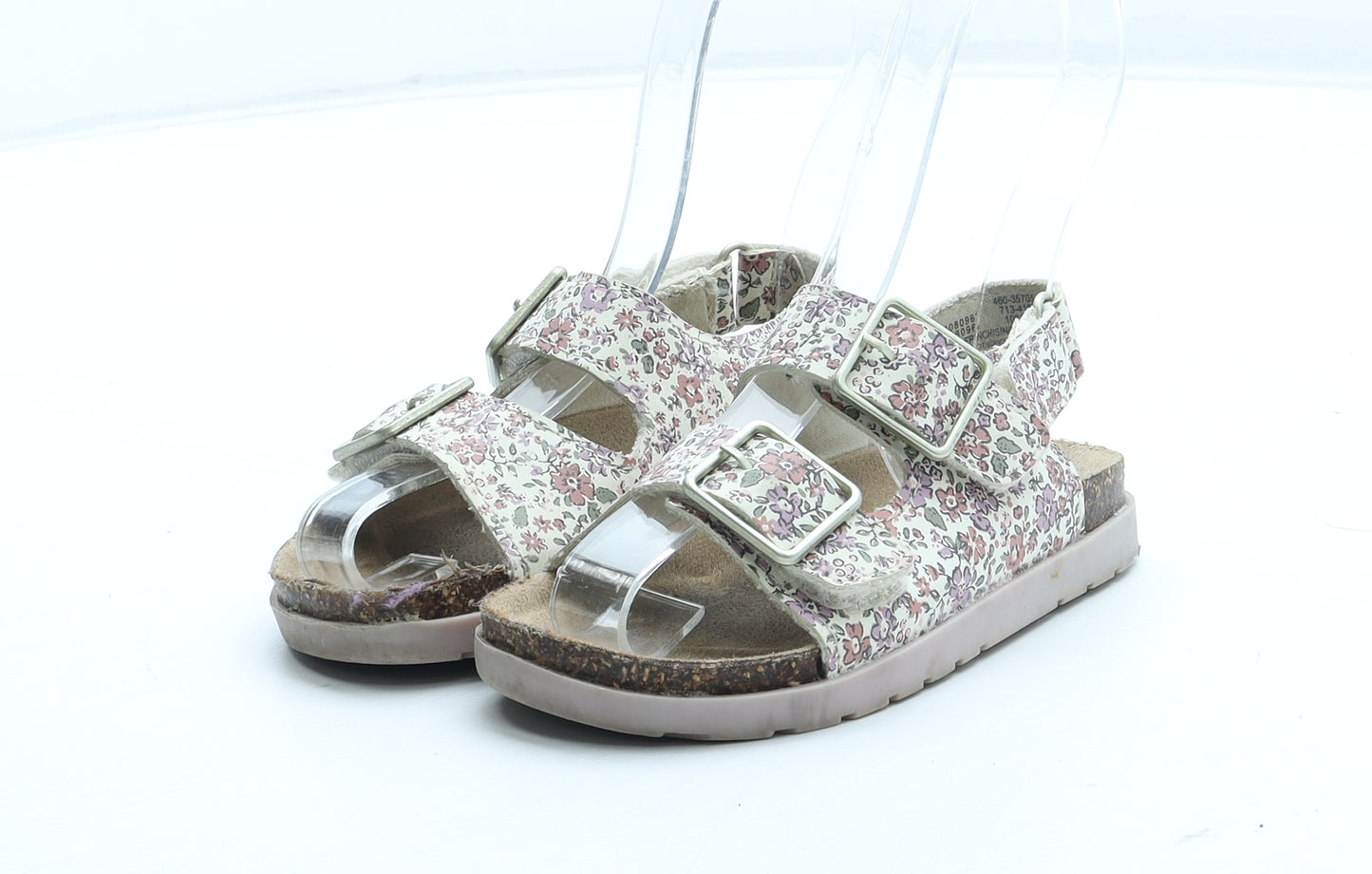 F&F Girls Multicoloured Floral Polyurethane Fisherman Sandal UK 7 24