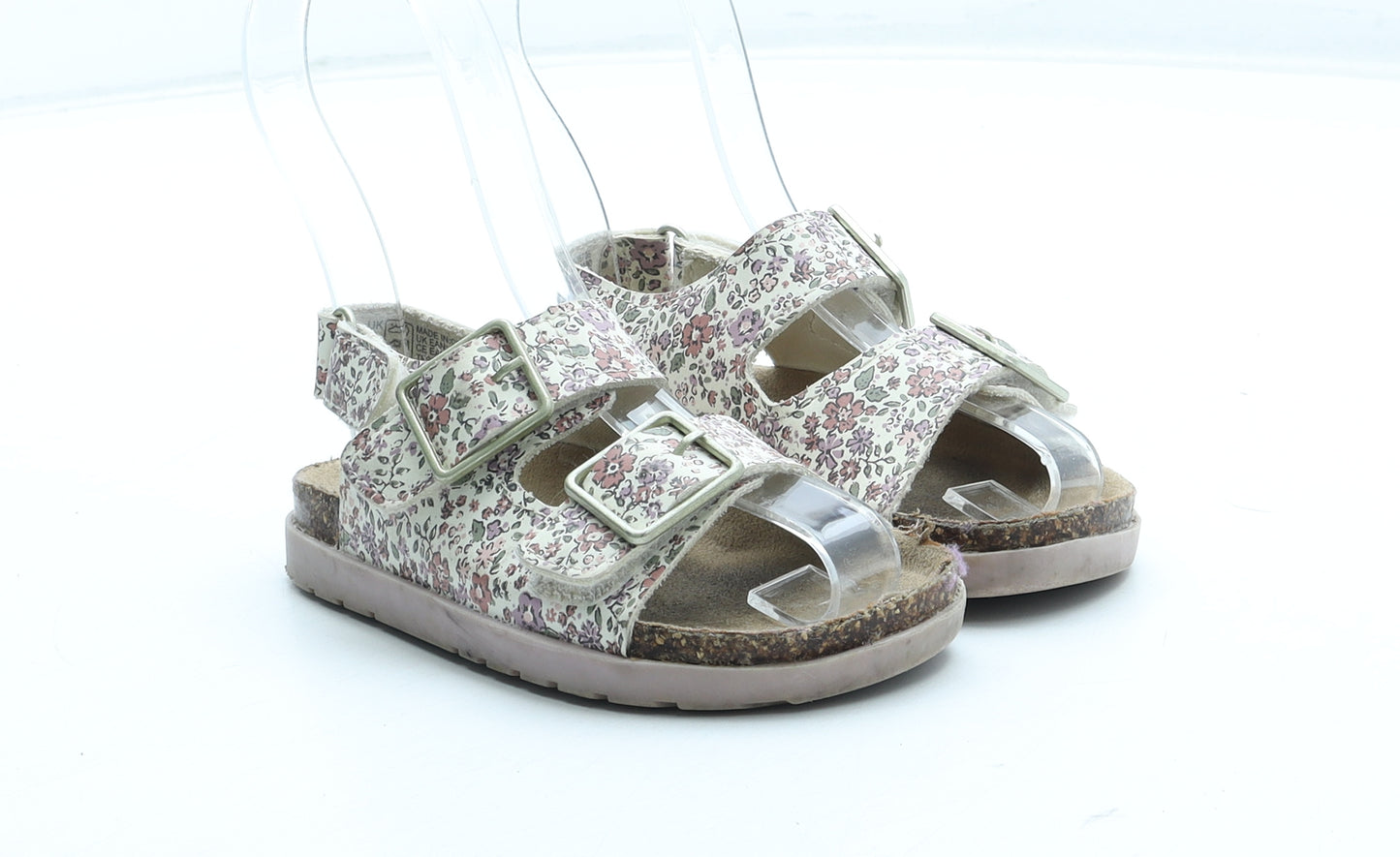 F&F Girls Multicoloured Floral Polyurethane Fisherman Sandal UK 7 24