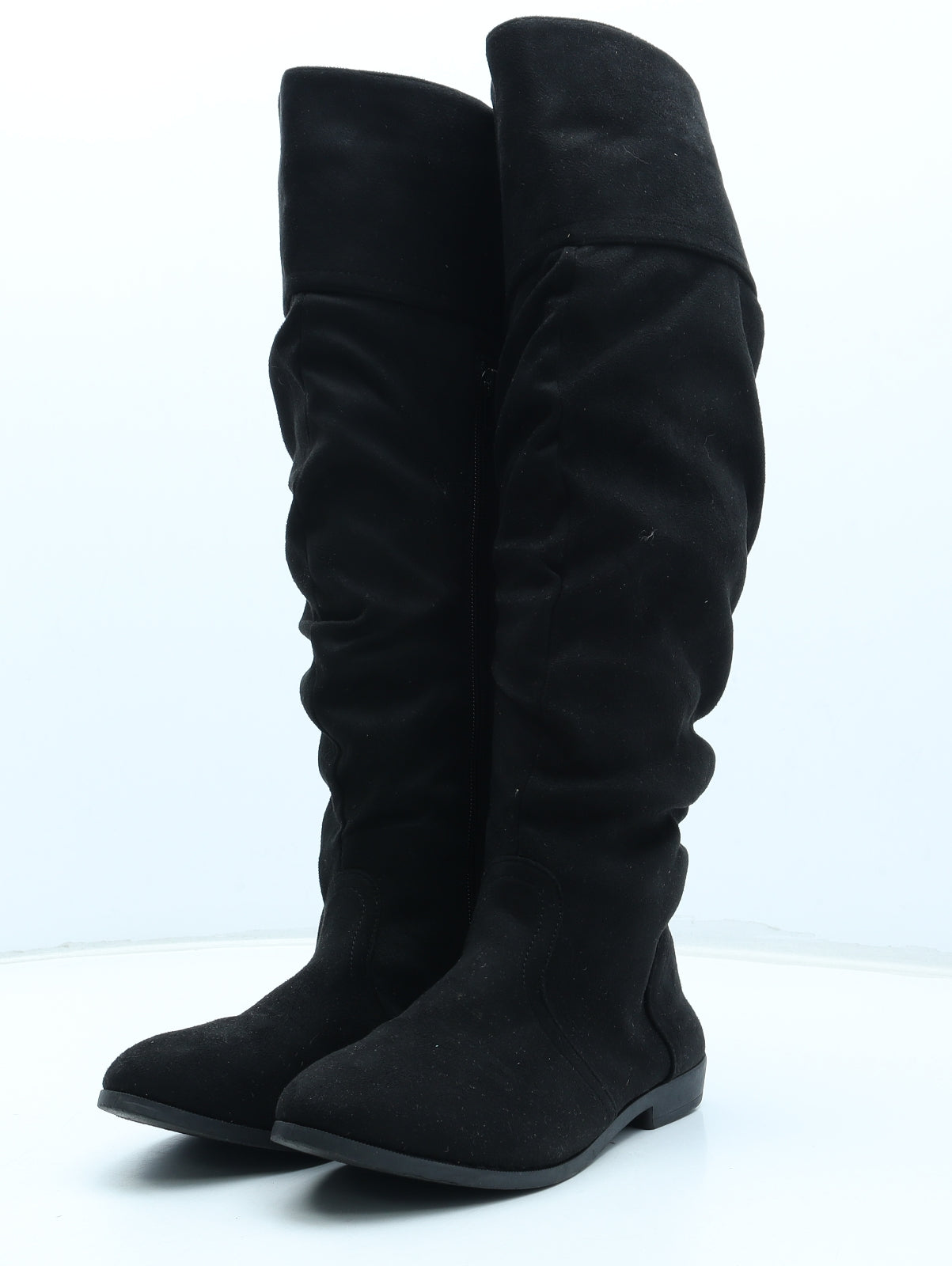 Peacocks Womens Black Polyurethane Bootie Boot UK