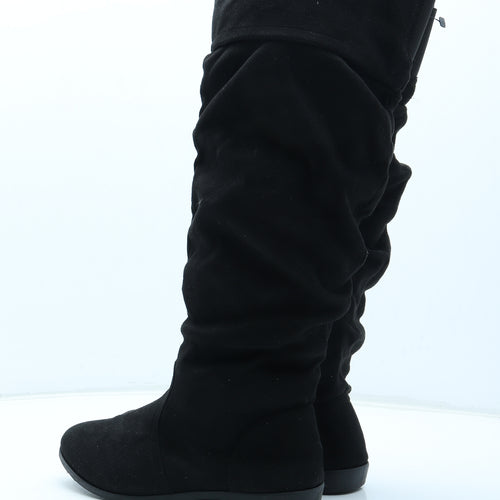 Peacocks Womens Black Polyurethane Bootie Boot UK