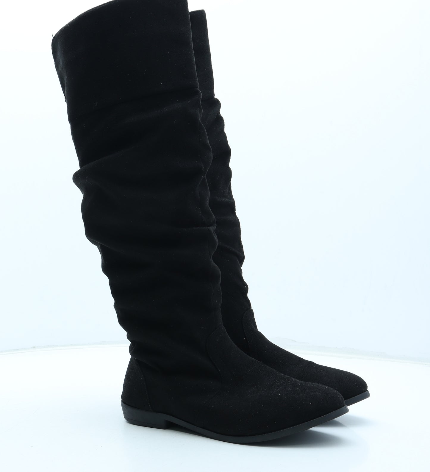 Peacocks Womens Black Polyurethane Bootie Boot UK