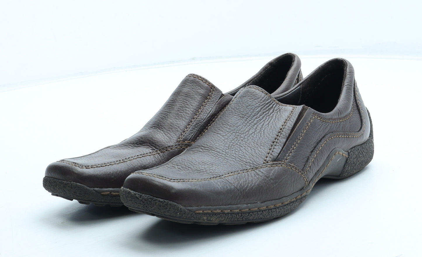 Sally O'Hara Mens Brown Leather Slip On Casual UK 5 38