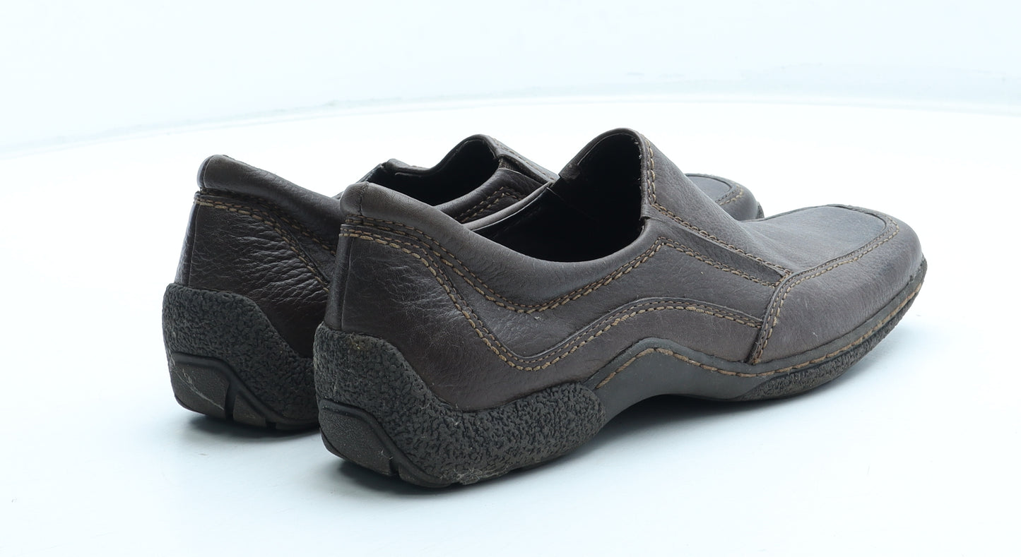 Sally O'Hara Mens Brown Leather Slip On Casual UK 5 38