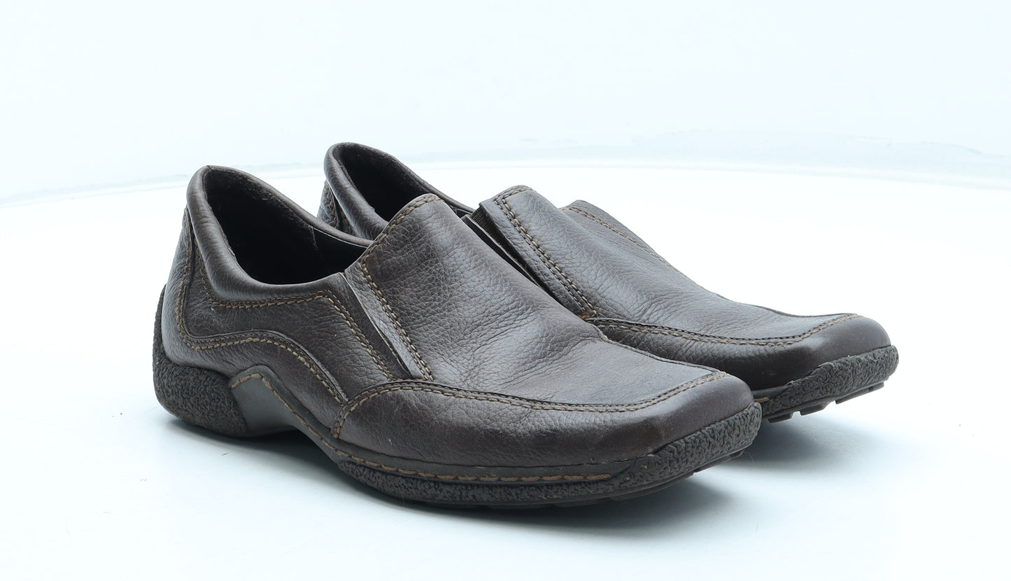 Sally O'Hara Mens Brown Leather Slip On Casual UK 5 38