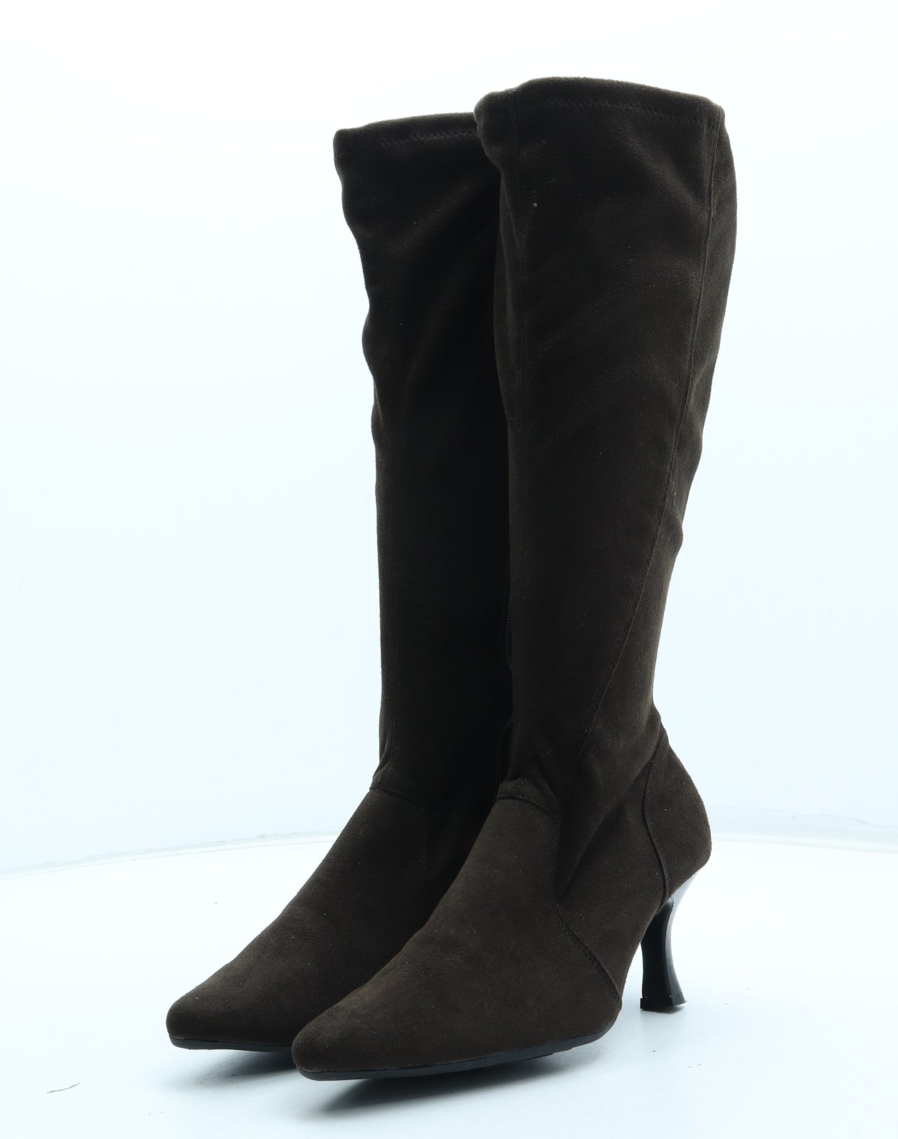 VivaLaDiva Womens Brown Polyester Bootie Boot UK - UK Size Estimated 5