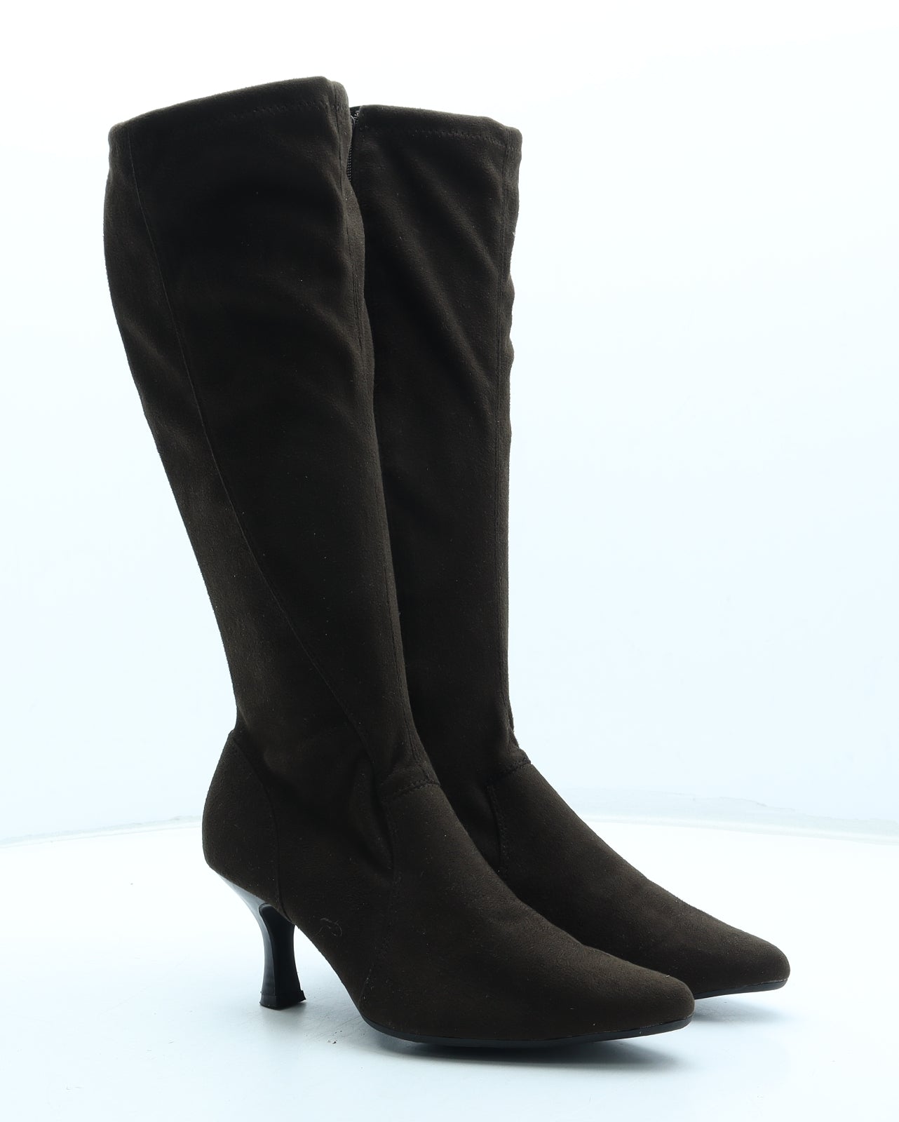 VivaLaDiva Womens Brown Polyester Bootie Boot UK - UK Size Estimated 5