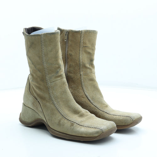 NEXT Womens Beige Leather Bootie Boot UK
