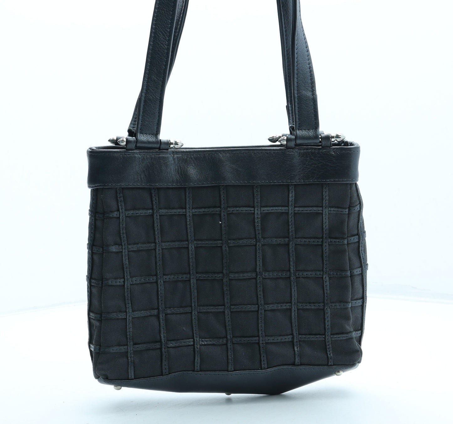 Pinky Womens Black Polyurethane Shoulder Bag Size Small