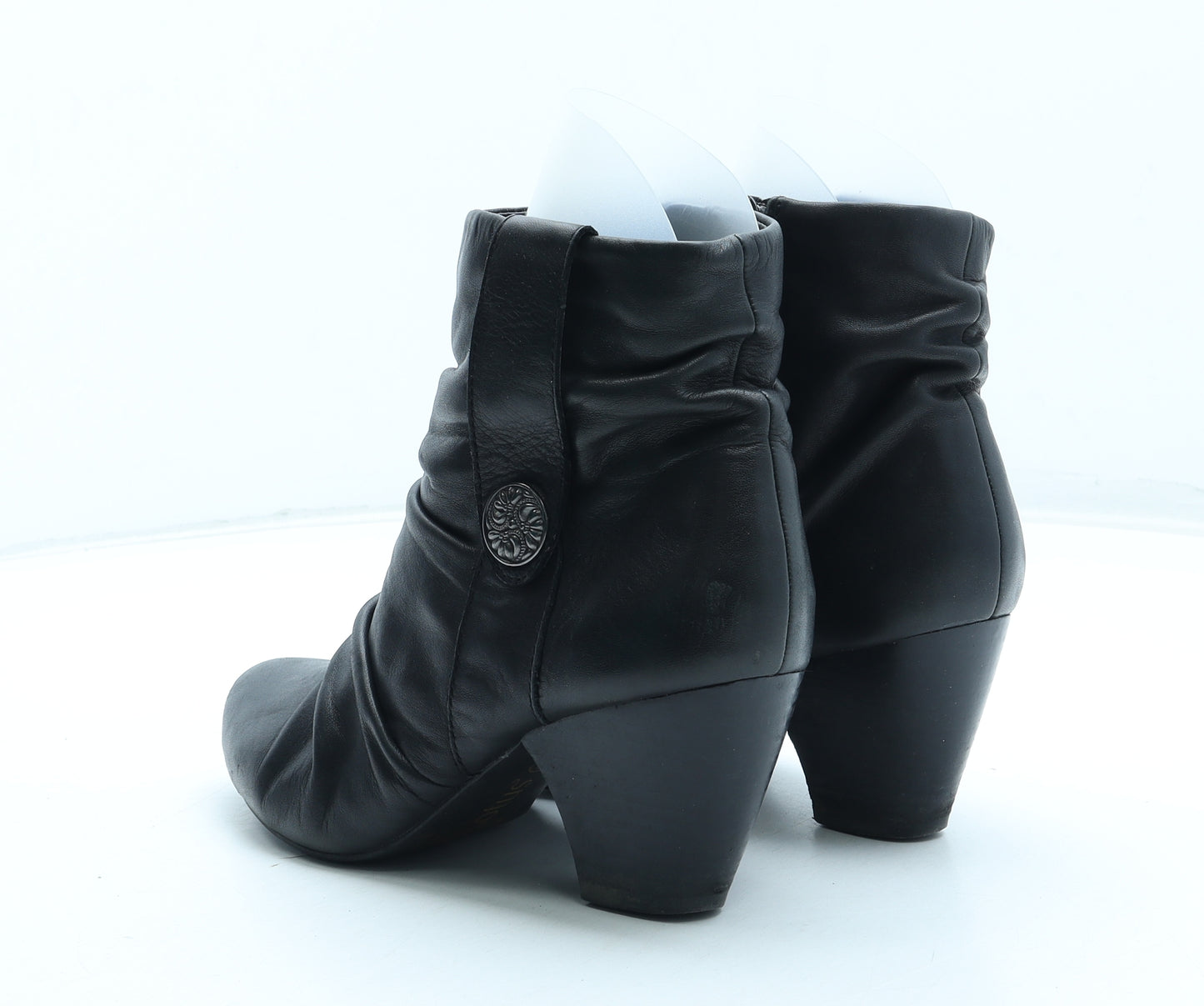 Lotus Womens Black Leather Bootie Boot UK