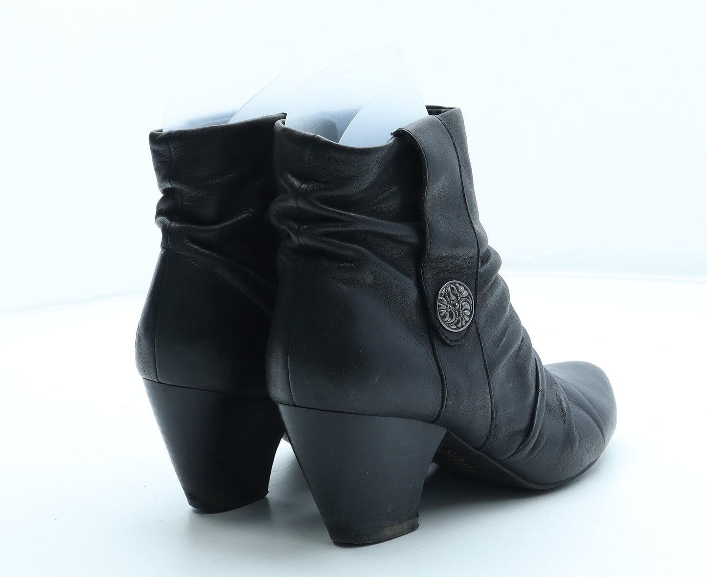 Lotus Womens Black Leather Bootie Boot UK