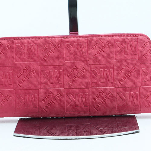Michael Kors Womens Pink Polyurethane Bow Tie Wallet Size M