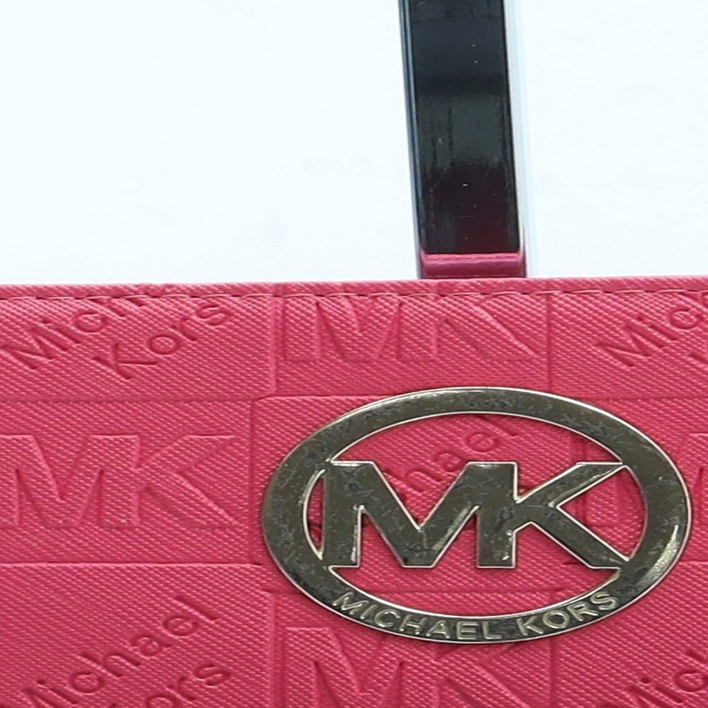 Michael Kors Womens Pink Polyurethane Bow Tie Wallet Size M