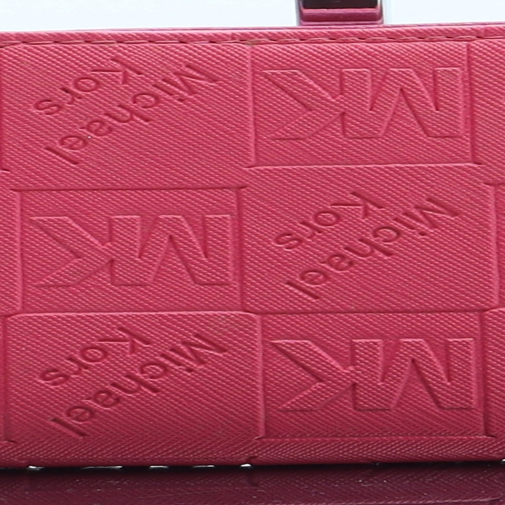 Michael Kors Womens Pink Polyurethane Bow Tie Wallet Size M