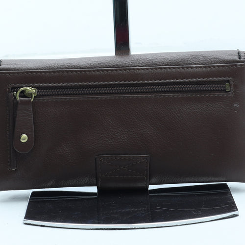 Preworn Womens Brown Leather Bow Tie Wallet Size M