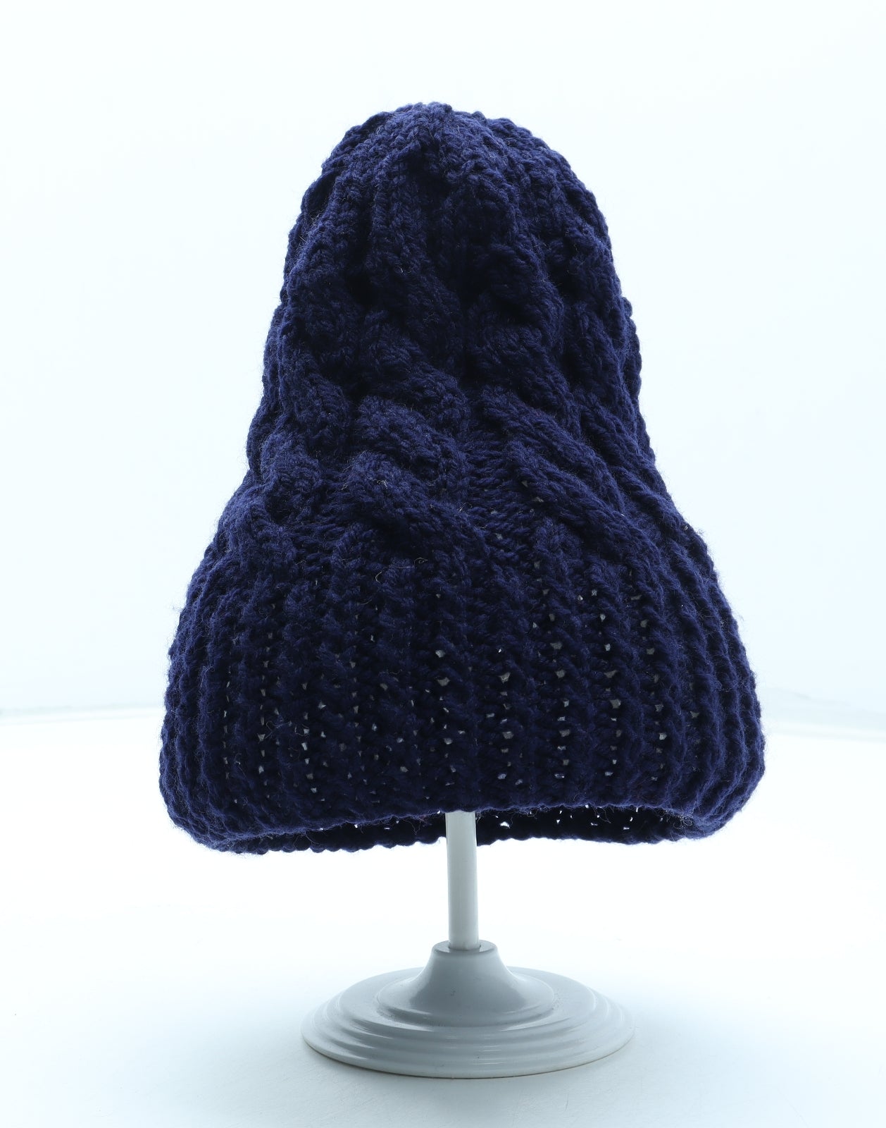 Preworn Mens Blue Acrylic Beanie One Size