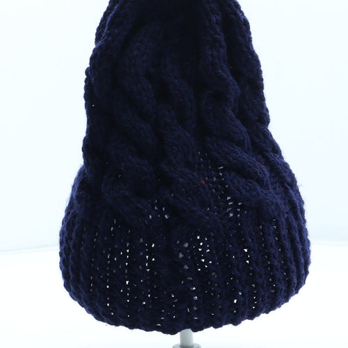 Preworn Mens Blue Acrylic Beanie One Size