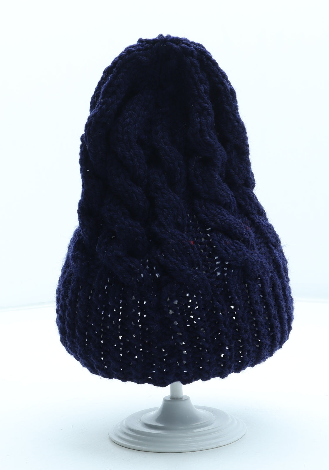 Preworn Mens Blue Acrylic Beanie One Size