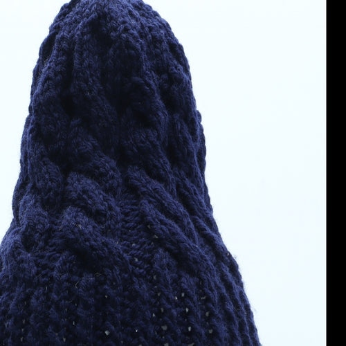 Preworn Mens Blue Acrylic Beanie One Size