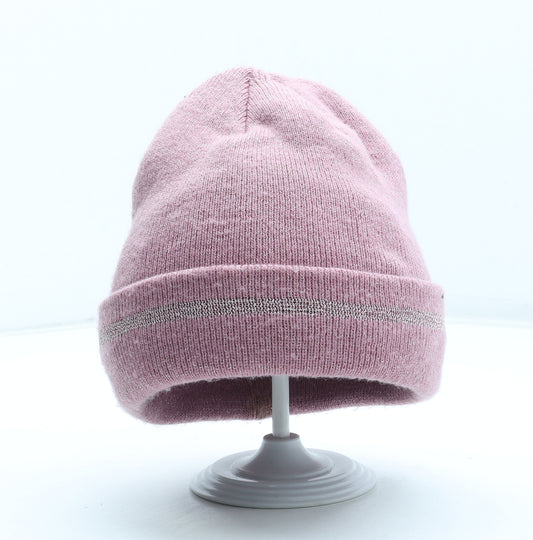George Girls Pink Acrylic Beanie Size S - Size 8-12 years