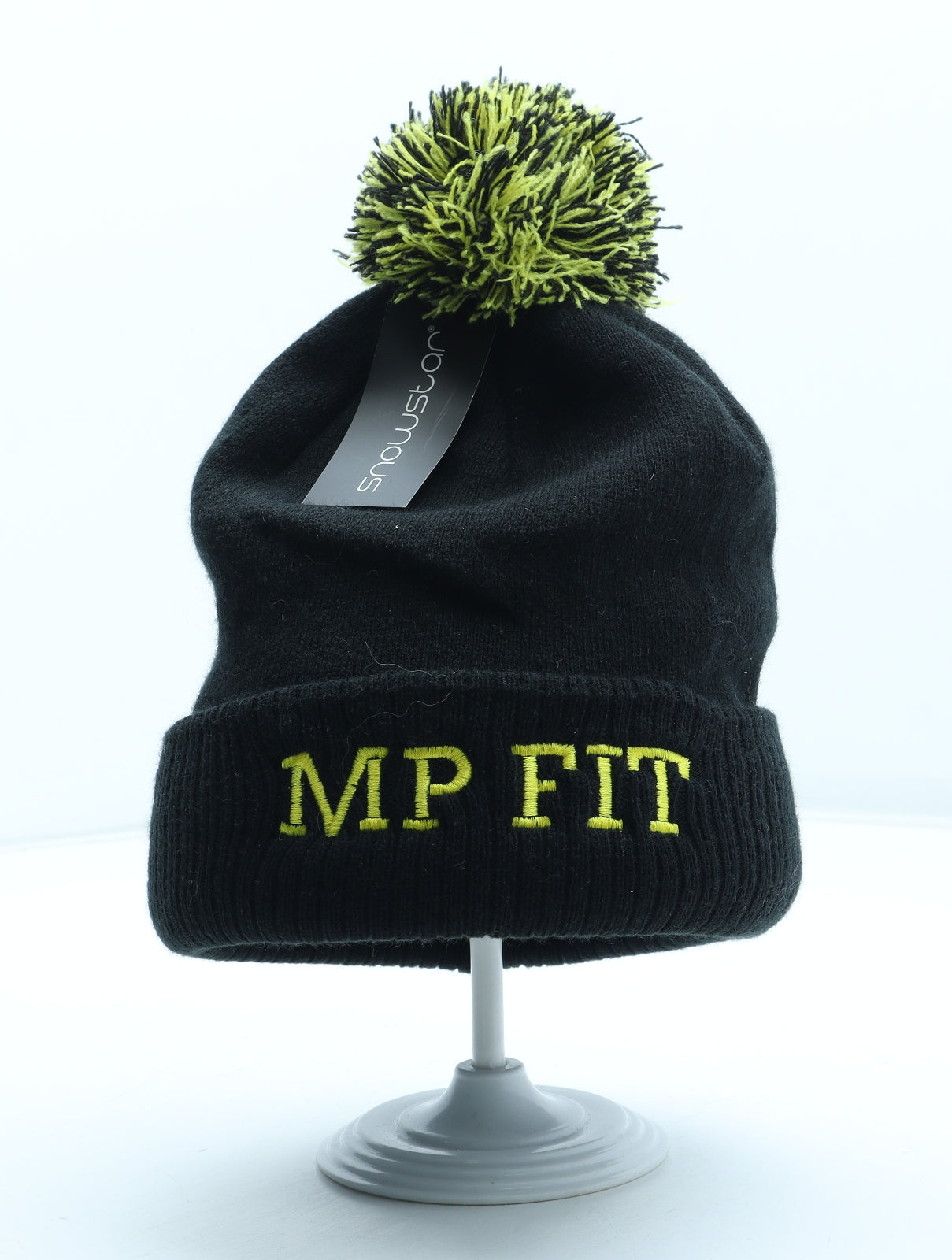 Snowstar Mens Black Acrylic Winter Hat One Size - MP FIT