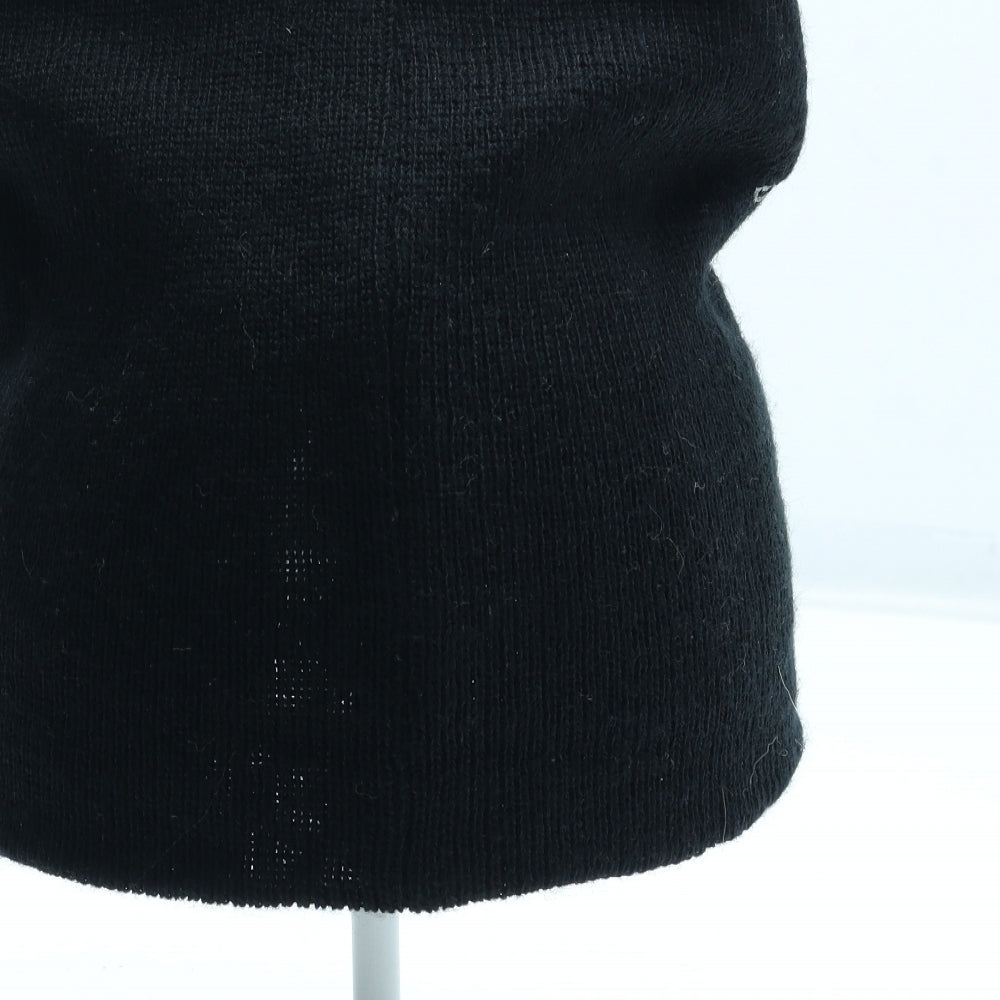 Spiderman Boys Black Geometric Acrylic Beanie Size S - Spider Man