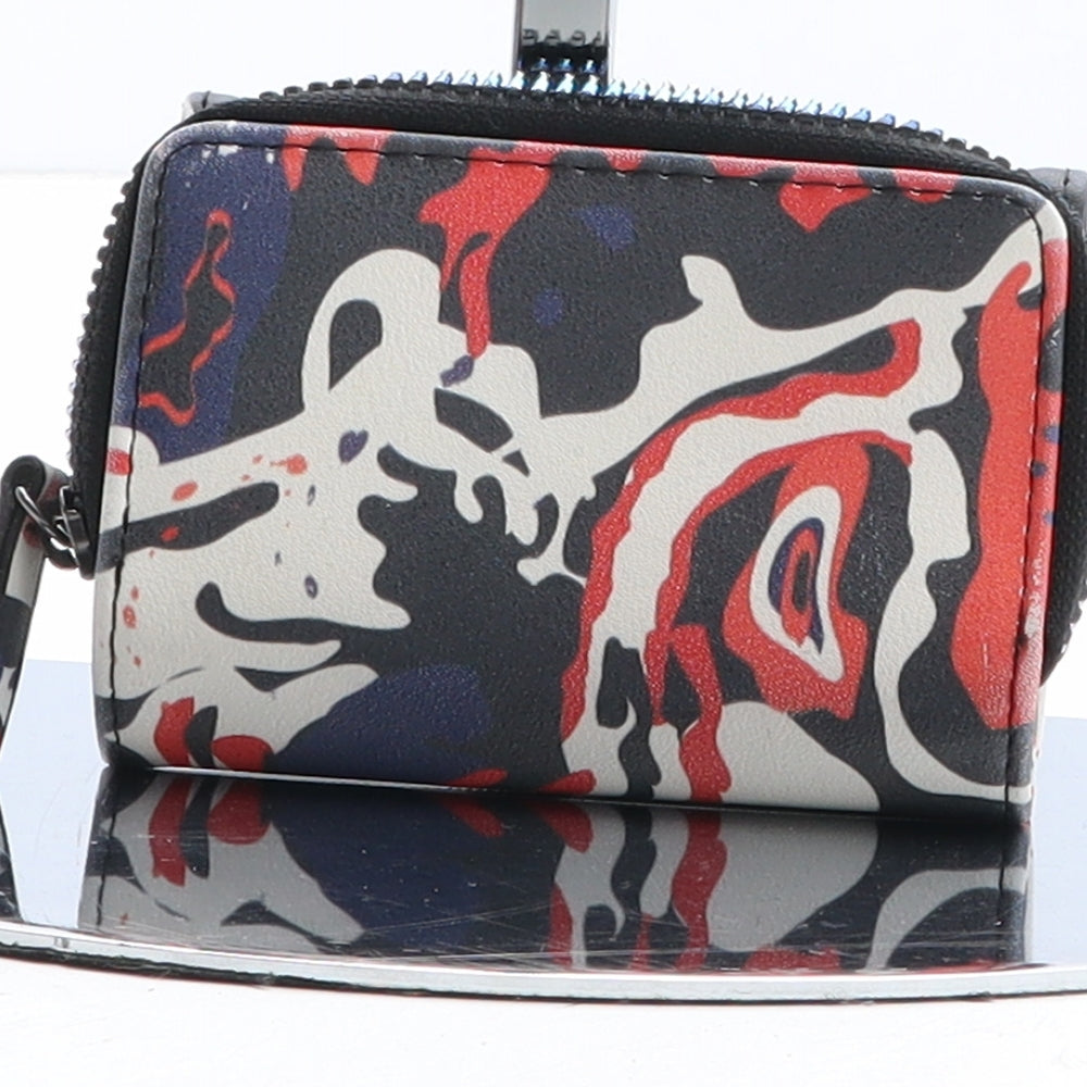 Preworn Womens Multicoloured Geometric Polyurethane Bow Tie Wallet Size S