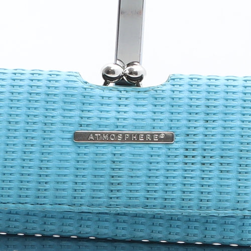 Atmosphere Womens Blue Geometric Polyurethane Bow Tie Wallet Size S
