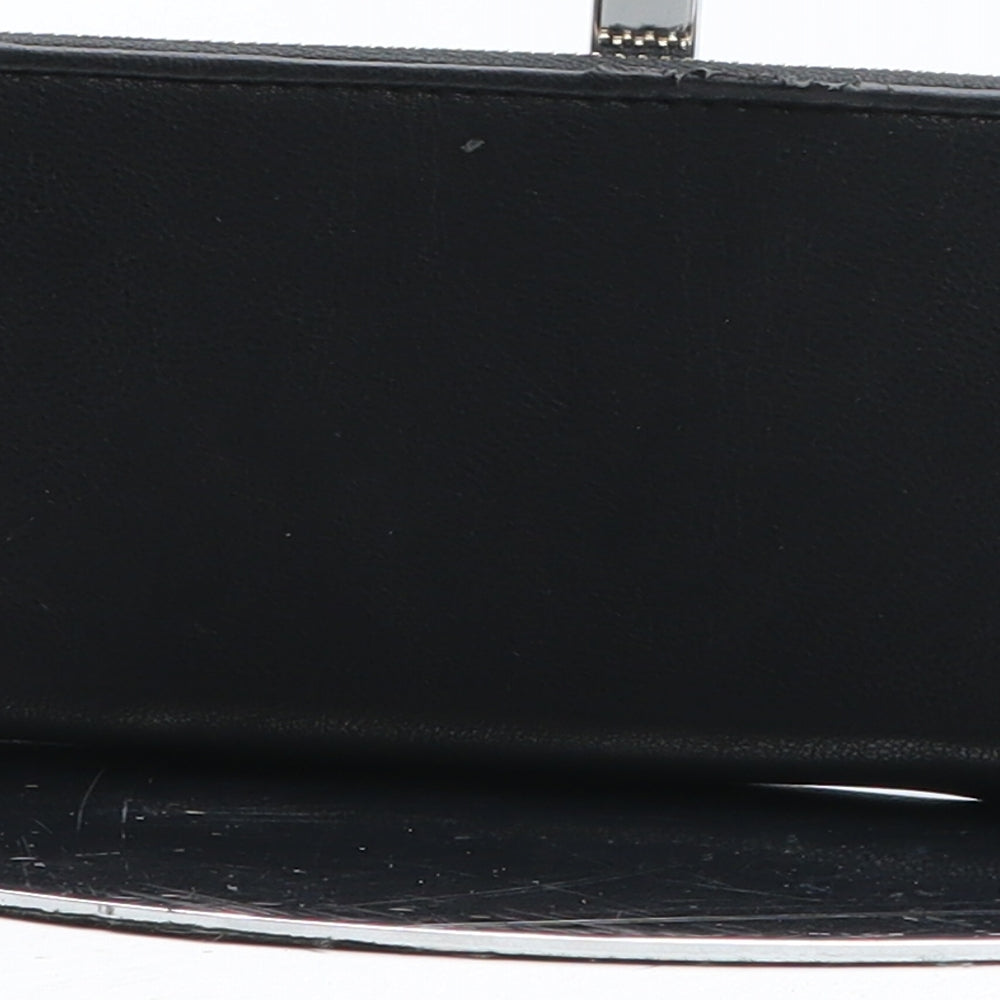 Anna Smith Womens Black Polyurethane Bow Tie Wallet Size M