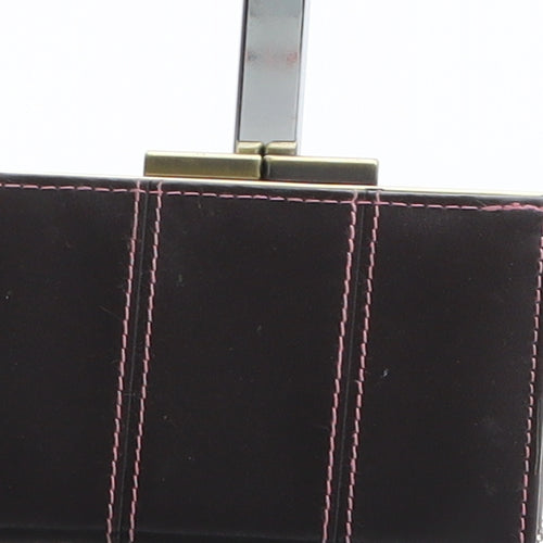 Preworn Womens Brown Polyurethane Bow Tie Wallet Size S
