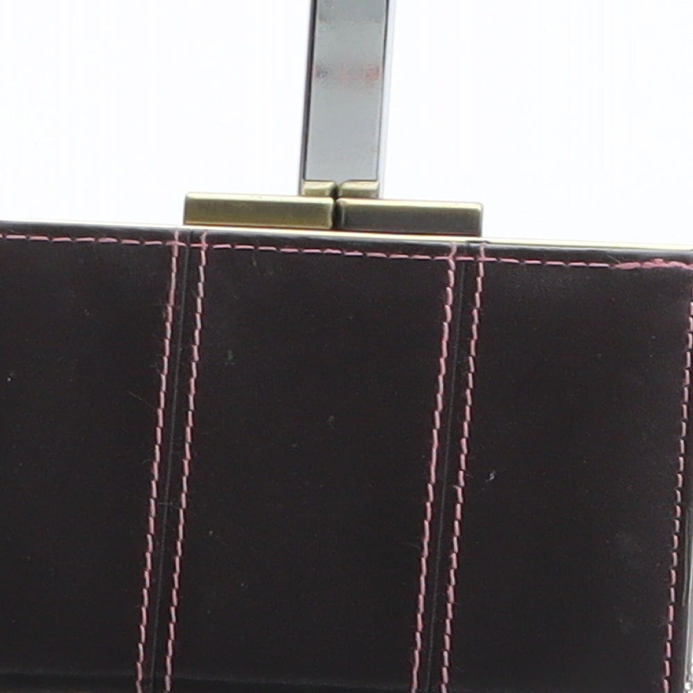 Preworn Womens Brown Polyurethane Bow Tie Wallet Size S