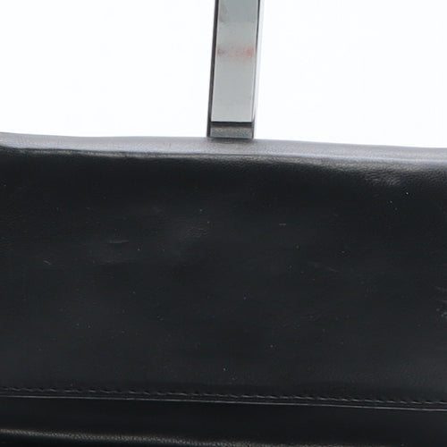 Preworn Womens Black Polyurethane Bow Tie Wallet Size S