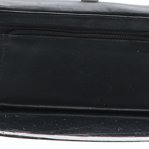 Preworn Womens Black Polyurethane Bow Tie Wallet Size S