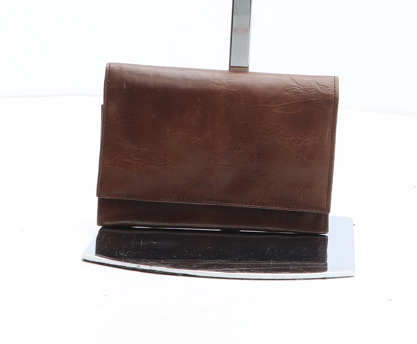 Debenhams Womens Brown Leather Bow Tie Wallet Size S