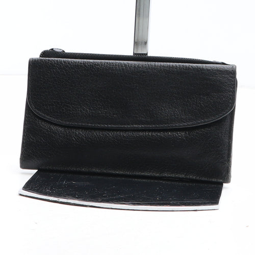 Preworn Womens Black Leather Bow Tie Wallet Size S