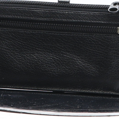 Preworn Womens Black Leather Bow Tie Wallet Size S