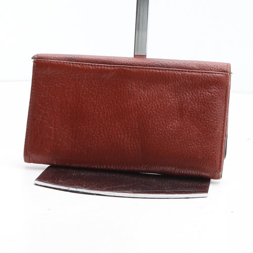 Preworn Womens Brown Polyurethane Bow Tie Wallet Size M