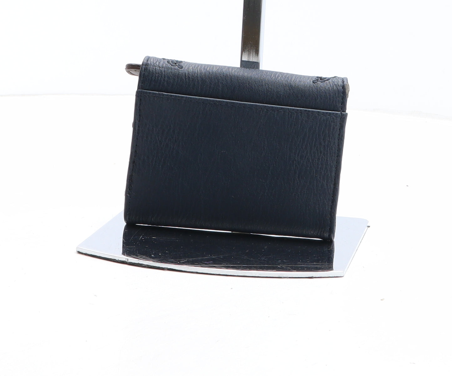 Nica Womens Blue Floral Polyurethane Bow Tie Wallet Size S