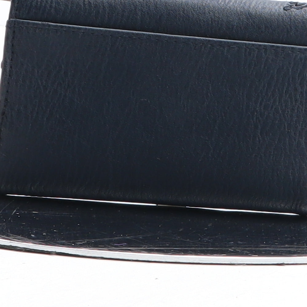 Nica Womens Blue Floral Polyurethane Bow Tie Wallet Size S