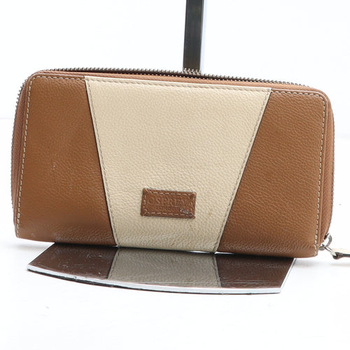 Osprey Womens Brown Colourblock Polyurethane Bow Tie Wallet Size M