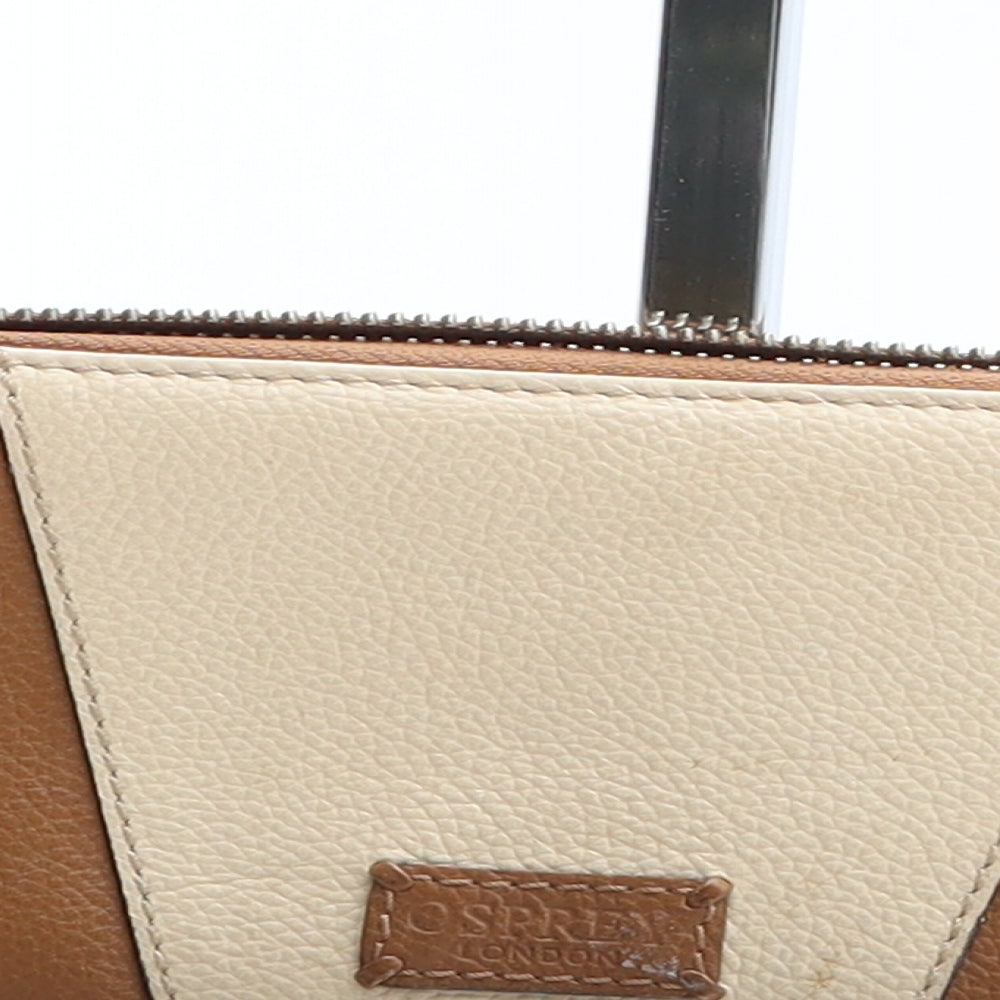 Osprey Womens Brown Colourblock Polyurethane Bow Tie Wallet Size M