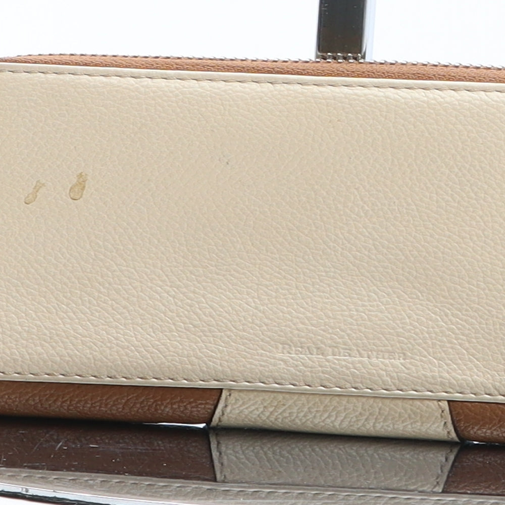 Osprey Womens Brown Colourblock Polyurethane Bow Tie Wallet Size M