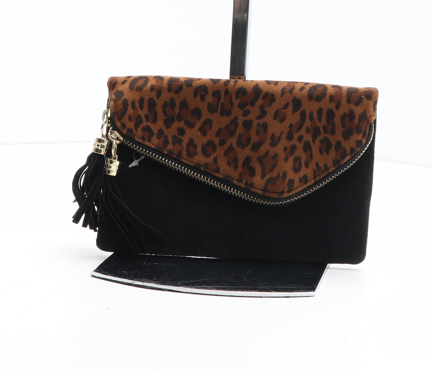 River Island Womens Multicoloured Animal Print Polyester Bow Tie Wallet Size M - Leopard Pattern