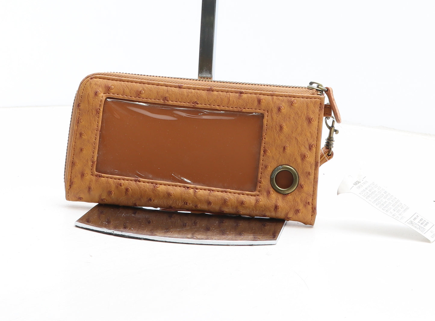 Neddal Womens Brown Polyurethane Bow Tie Wallet Size M