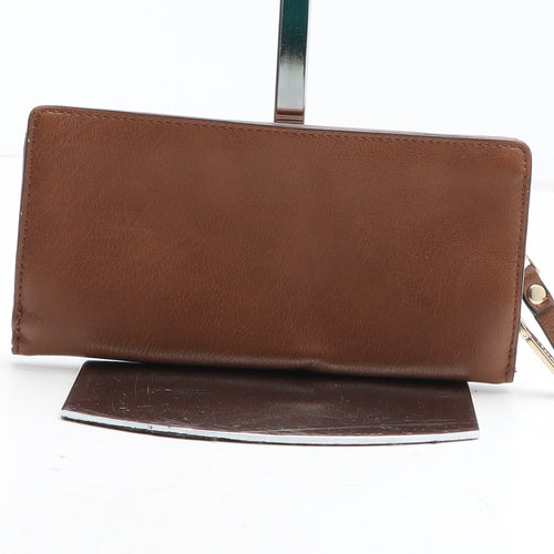 Dune Womens Brown Polyurethane Bow Tie Wallet Size M - Croc Texture
